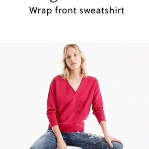 J. Crew wrap front sweater in black